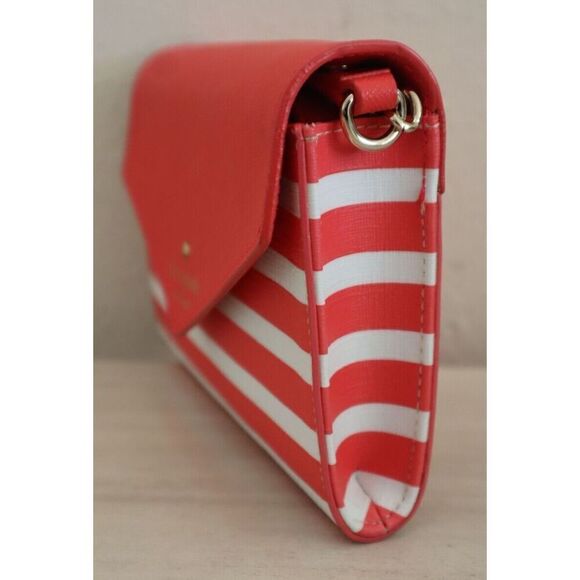 Kate Spade Women's Pink/White Striped Fairmount Square Monday Crossbody Bag - Picture 12 of 12